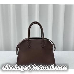 Classic Specials The Row Margaux 10 Small Tote Bag in Smooth Leather 1831 Chocolate 2024