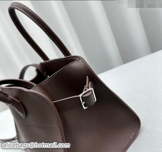 Classic Specials The Row Margaux 10 Small Tote Bag in Smooth Leather 1831 Chocolate 2024