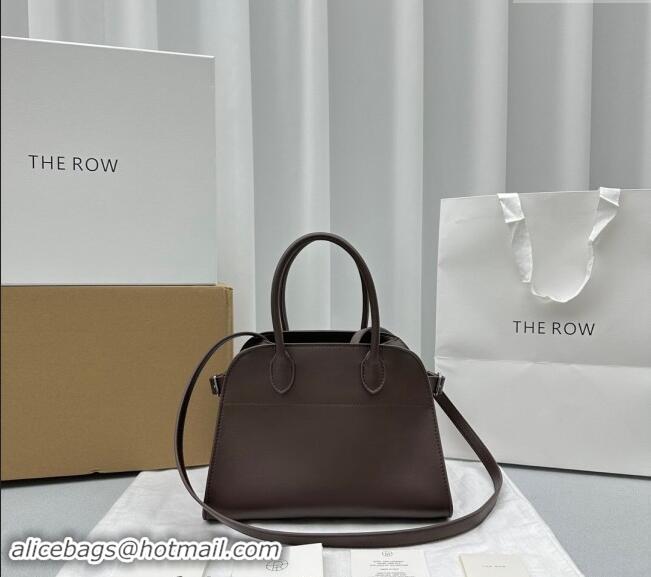 Classic Specials The Row Margaux 10 Small Tote Bag in Smooth Leather 1831 Chocolate 2024