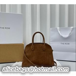 Original Cheap The Row Margaux 12 Tote Bag in Suede 1833 Caramel Brown 2024