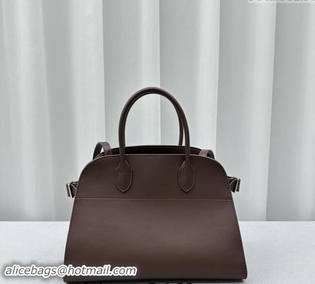 Traditional Specials The Row Margaux 12 Tote Bag in Smooth Leather 1833 Chocolate 2024