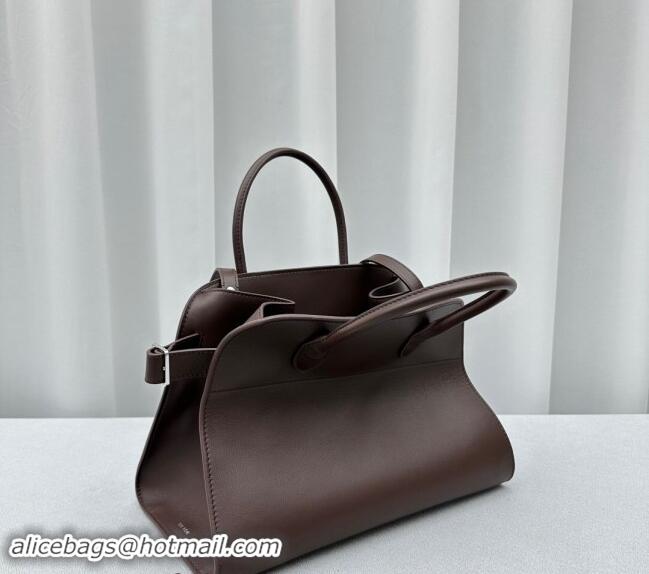 Traditional Specials The Row Margaux 12 Tote Bag in Smooth Leather 1833 Chocolate 2024