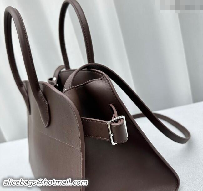 Traditional Specials The Row Margaux 12 Tote Bag in Smooth Leather 1833 Chocolate 2024