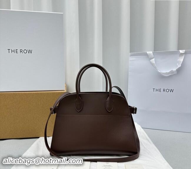 Traditional Specials The Row Margaux 12 Tote Bag in Smooth Leather 1833 Chocolate 2024