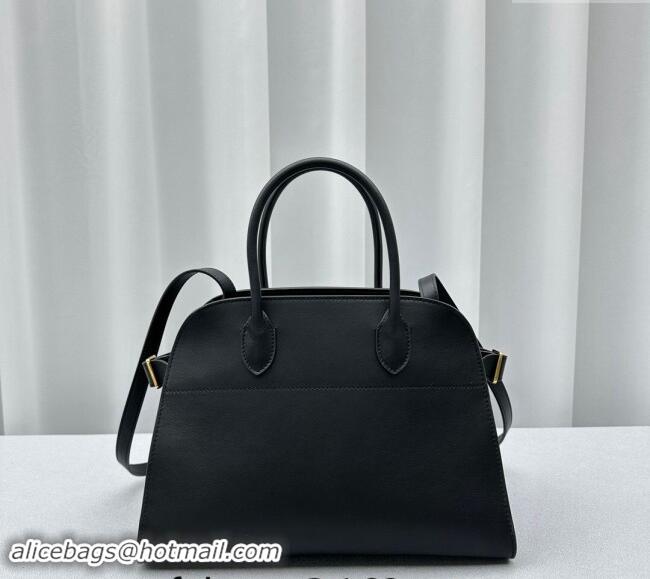 Good Taste The Row Margaux 12 Tote Bag in Smooth Leather 1833 Black 2024