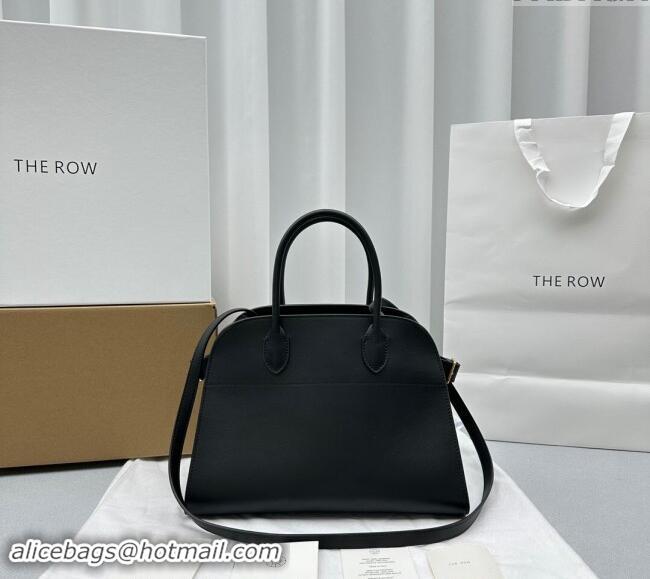 Good Taste The Row Margaux 12 Tote Bag in Smooth Leather 1833 Black 2024