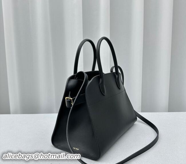 Good Taste The Row Margaux 12 Tote Bag in Smooth Leather 1833 Black 2024