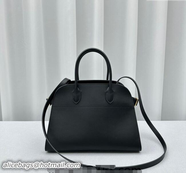 Good Taste The Row Margaux 12 Tote Bag in Smooth Leather 1833 Black 2024