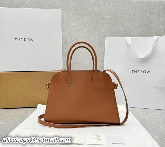 Pretty Style The Row Margaux 12 Tote Bag in Smooth Leather 1833 Brown 2024