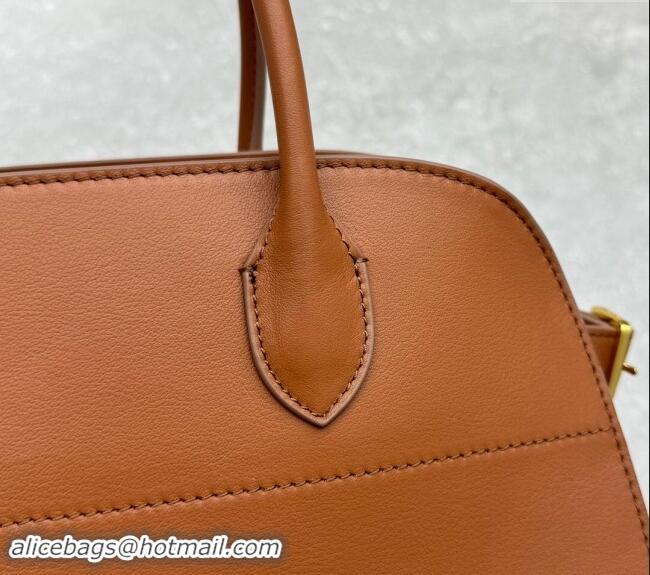 Pretty Style The Row Margaux 12 Tote Bag in Smooth Leather 1833 Brown 2024