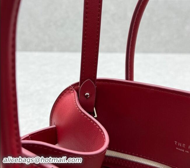 Low Cost The Row Margaux 12 Tote Bag in Smooth Leather 1833 Dark Red 2024