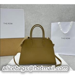 Best Promotional The Row Margaux 12 Tote Bag in Smooth Leather 1833 Olive Green 2024