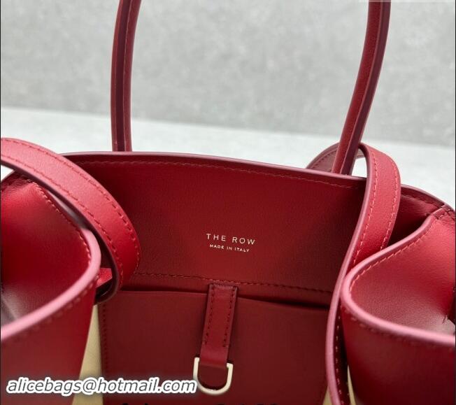 Buy Classic The Row Margaux 10 Small Tote Bag in Smooth Leather 1831 Dark Red 2024