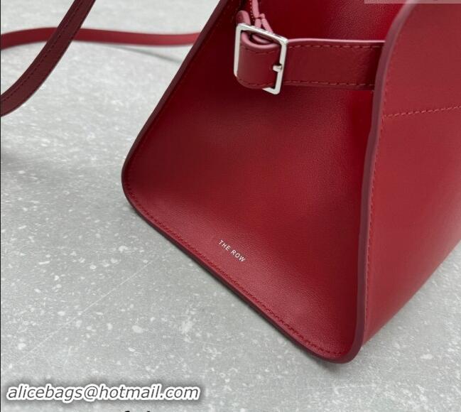 Buy Classic The Row Margaux 10 Small Tote Bag in Smooth Leather 1831 Dark Red 2024