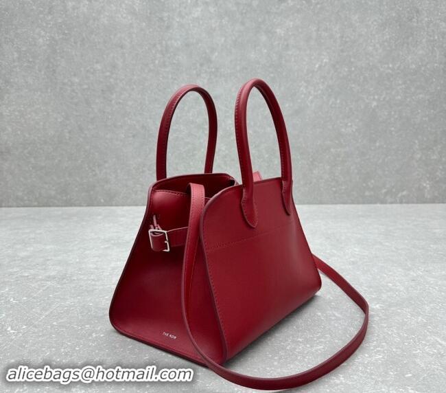 Buy Classic The Row Margaux 10 Small Tote Bag in Smooth Leather 1831 Dark Red 2024