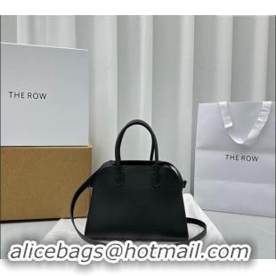 Luxury Discount The Row Margaux 10 Small Tote Bag in Calf Leather 1831 Black 2024