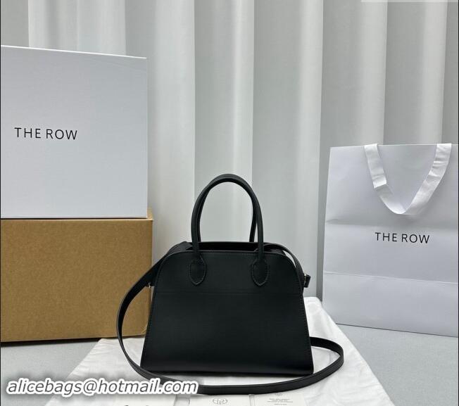 Luxury Discount The Row Margaux 10 Small Tote Bag in Calf Leather 1831 Black 2024