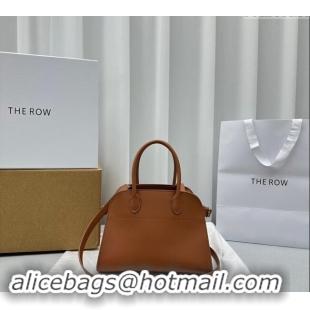 Trendy Design The Row Margaux 10 Small Tote Bag in Calf Leather 1831 Brown 2024