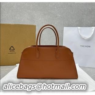 Best Product The Row EW Margauxdf Tote Bag in Smooth Leather 1828 Tan Brown 2024