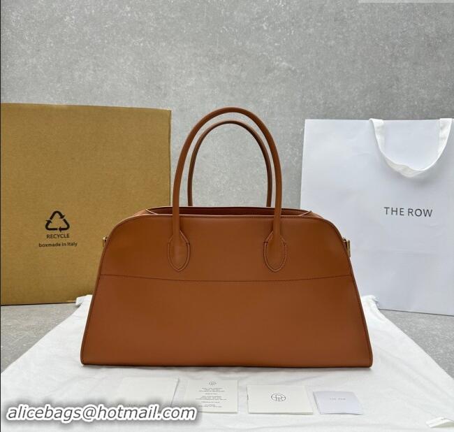 Best Product The Row EW Margauxdf Tote Bag in Smooth Leather 1828 Tan Brown 2024