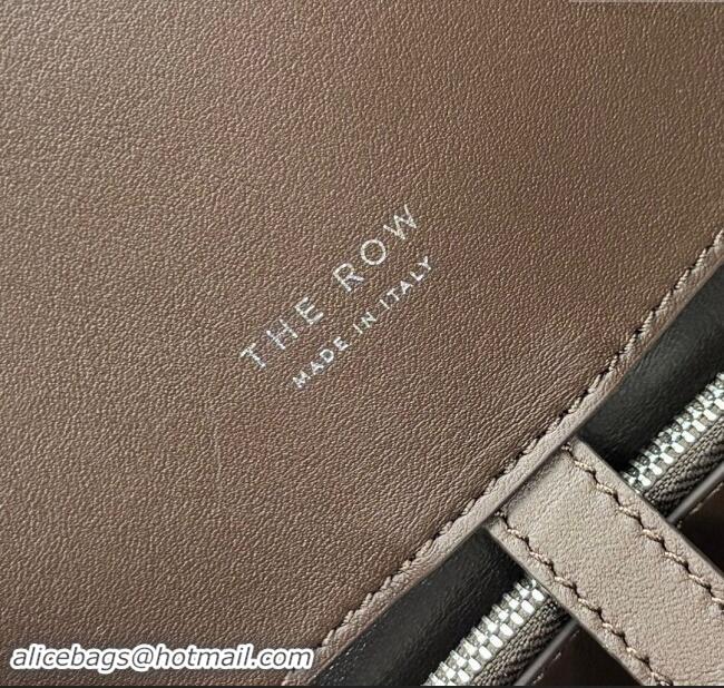 New Release Creation The Row EW Margauxdf Tote Bag in Smooth Leather 1828 Chocolate Brown 2024