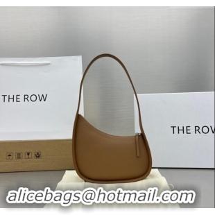 Famous Brand The Row Half Moon Shoulder Bag in Leather 1811 Brown 2024