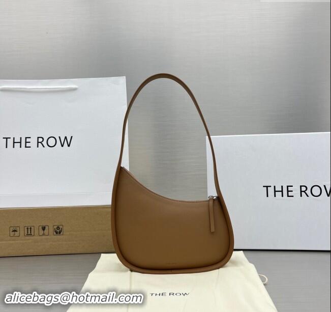 Famous Brand The Row Half Moon Shoulder Bag in Leather 1811 Brown 2024