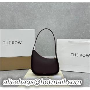 Well Crafted The Row Half Moon Shoulder Bag in Leather 1811 Burgundy 2024