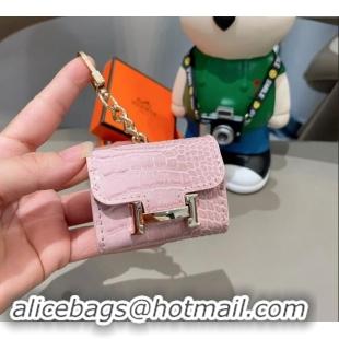 Popular Style Hermes Crocodile Embossed AirPods 3 Earpods Case 1130 Pink 2024