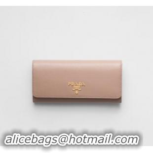 Buy Promotional Prada Large Saffiano Leather Wallet 1MH132 Pink