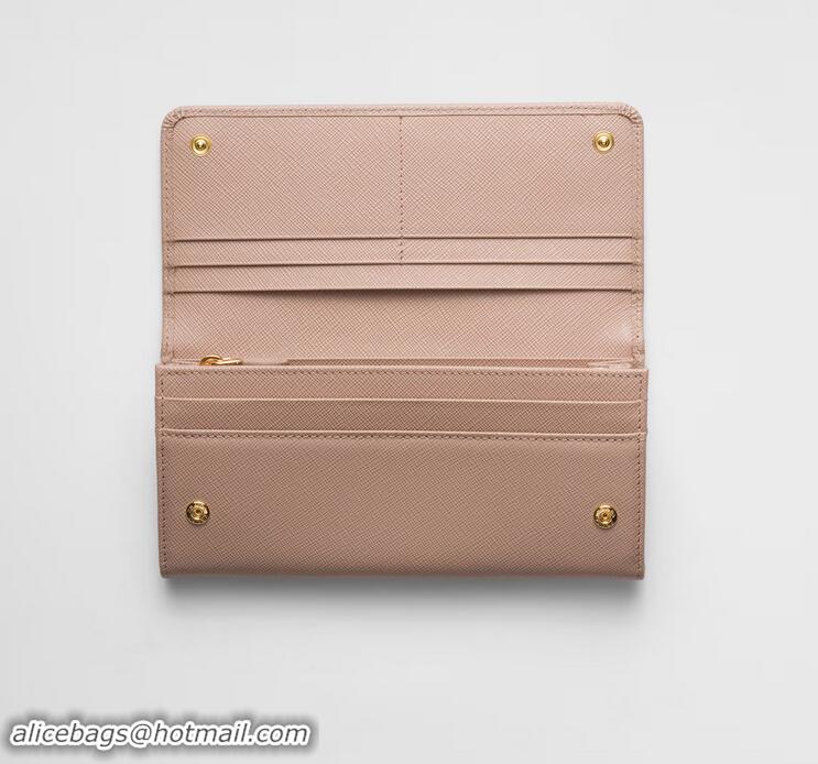 Buy Promotional Prada Large Saffiano Leather Wallet 1MH132 Pink