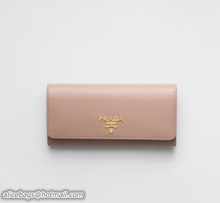 Buy Promotional Prada Large Saffiano Leather Wallet 1MH132 Pink