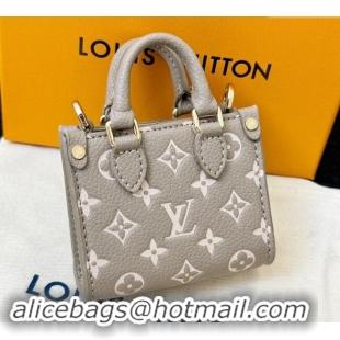 Super Quality Louis Vuitton Micro Bag On The Go Charm M02133 Grey/White 2024