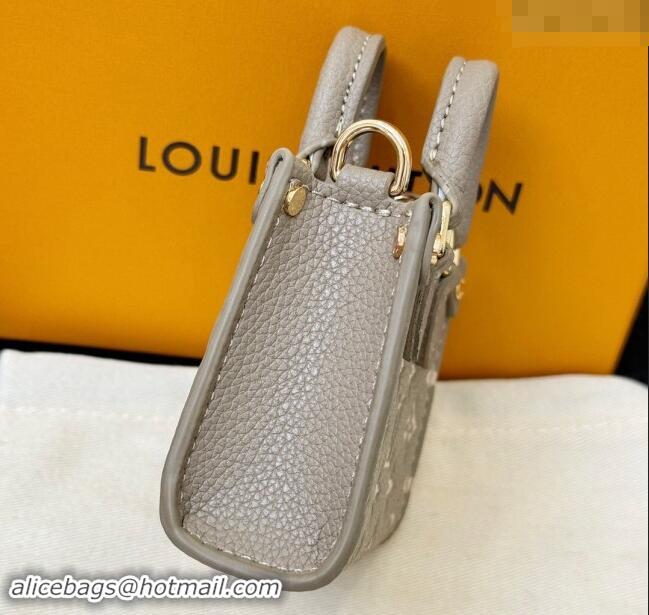 Super Quality Louis Vuitton Micro Bag On The Go Charm M02133 Grey/White 2024