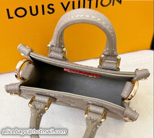 Super Quality Louis Vuitton Micro Bag On The Go Charm M02133 Grey/White 2024