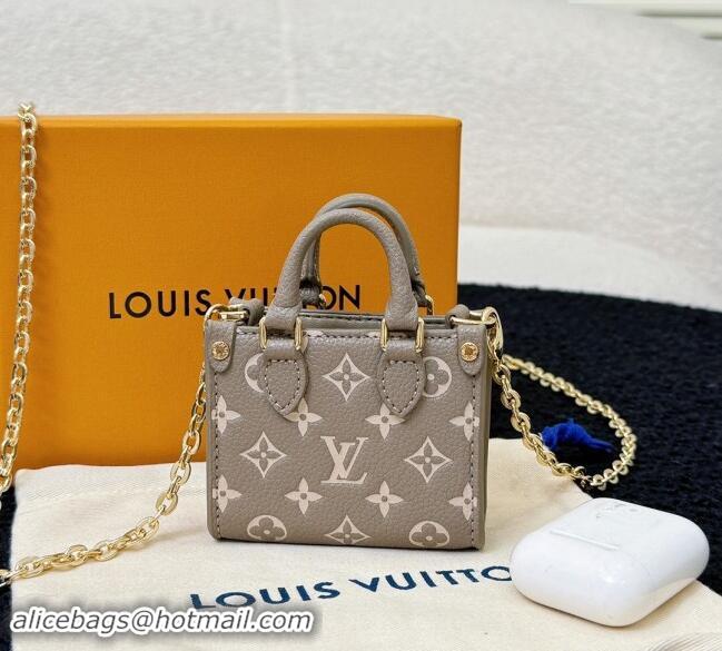 Super Quality Louis Vuitton Micro Bag On The Go Charm M02133 Grey/White 2024