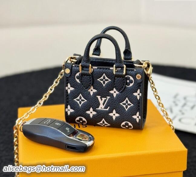 Super Quality Louis Vuitton Micro Bag On The Go Charm M02133 Black/White 2024