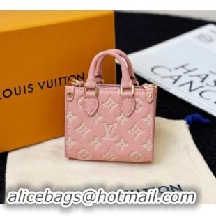 Best Luxury Louis Vuitton Micro Bag On The Go Charm M02133 Light Pink 2024