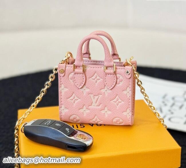 Best Luxury Louis Vuitton Micro Bag On The Go Charm M02133 Light Pink 2024