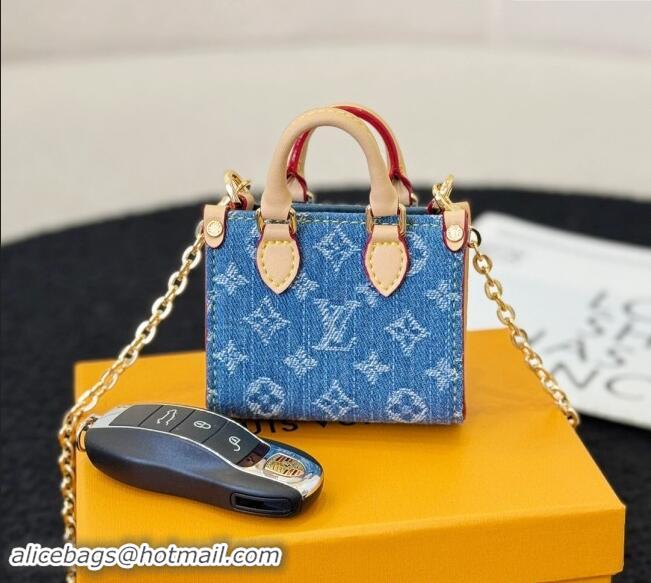 Trendy Design Louis Vuitton Micro Bag On The Go Charm M02133 Denim Blue 2024