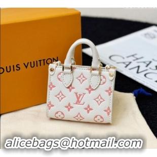 Top Grade Louis Vuitton Micro Bag On The Go Charm M02133 White/Pink 2024