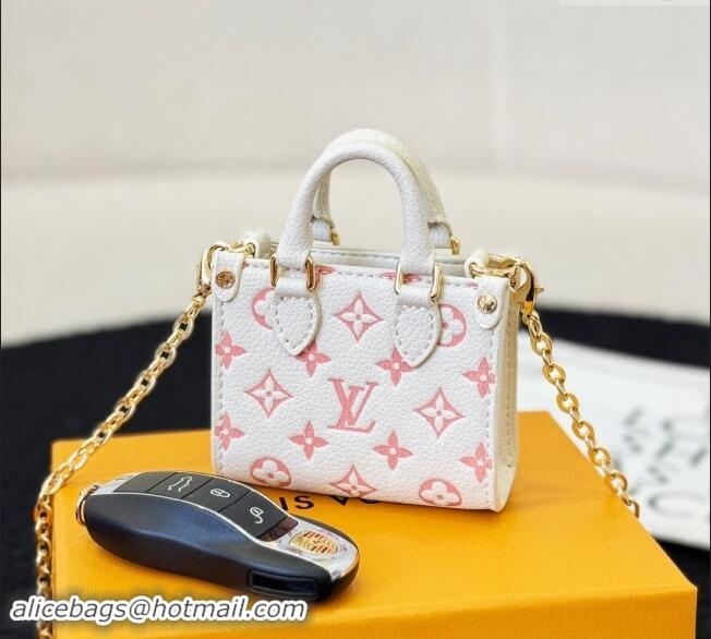 Top Grade Louis Vuitton Micro Bag On The Go Charm M02133 White/Pink 2024