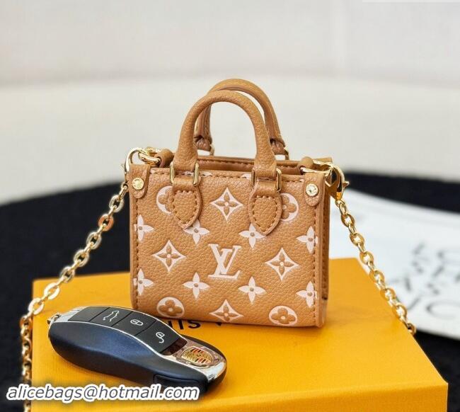 Good Taste Louis Vuitton Micro Bag On The Go Charm M02133 Light Brown 2024