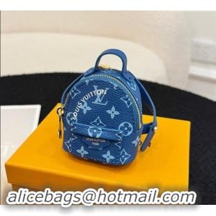 Buy Fashionable Louis Vuitton Micro Backpack Bag Charm 1202 Blue 2024