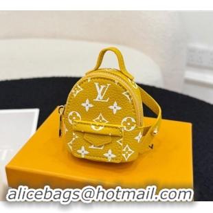 Good Taste Louis Vuitton Micro Backpack Bag Charm 1202 Yellow 2024