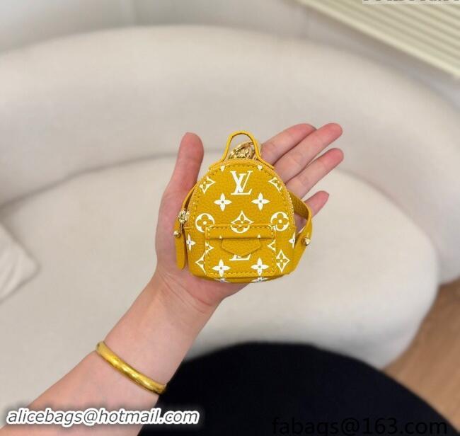 Good Taste Louis Vuitton Micro Backpack Bag Charm 1202 Yellow 2024