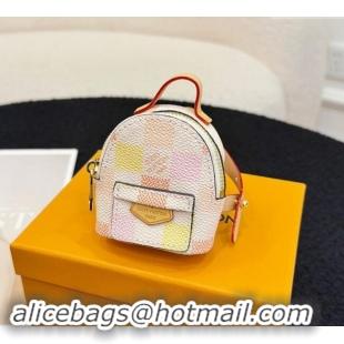 Best Quality Louis Vuitton Micro Backpack Bag Charm 1202 Damier Pink 2024