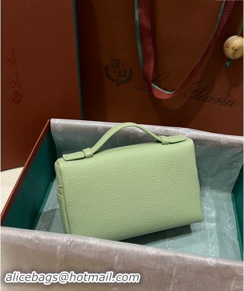 Buy Discount Loro Piana Extra Pocket Pouch L19 in Calfskin L9011 Light Green 2023