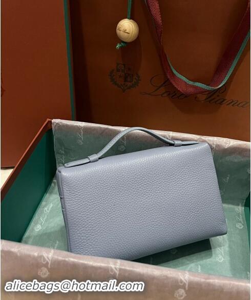 Famous Brand Loro Piana Extra Pocket Pouch L19 in Calfskin L9011 Dusty Blue 2023