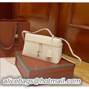 New Fashion Loro Piana Extra Bag in Smooth Leather 1010 White 2023